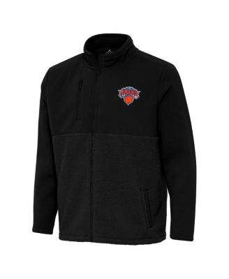 Antigua Men's Black New York Knicks Daily Fused Full-Zip Jacket