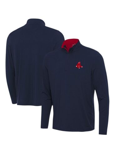 Antigua Men's Navy Boston Red Sox Content Quarter-Zip Sweatshirt
