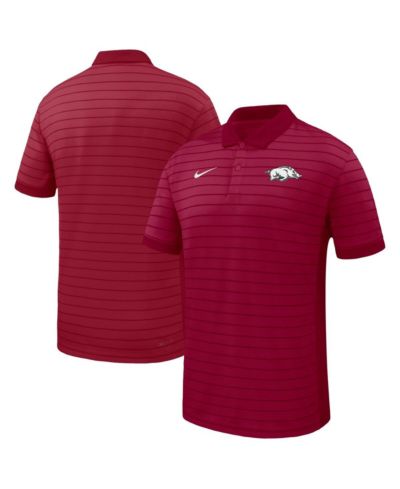Мужская поло Nike Cardinal Arkansas Razorbacks 2025 Early Season Coaches Sideline Victory Stripe Performance