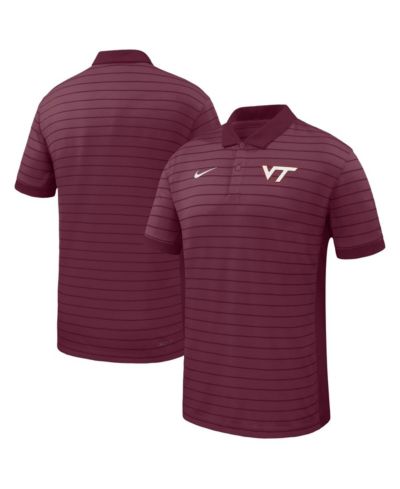 Мужская поло Nike Maroon Virginia Tech Hokies 2025 Early Season Coaches Sideline Victory Stripe Performance