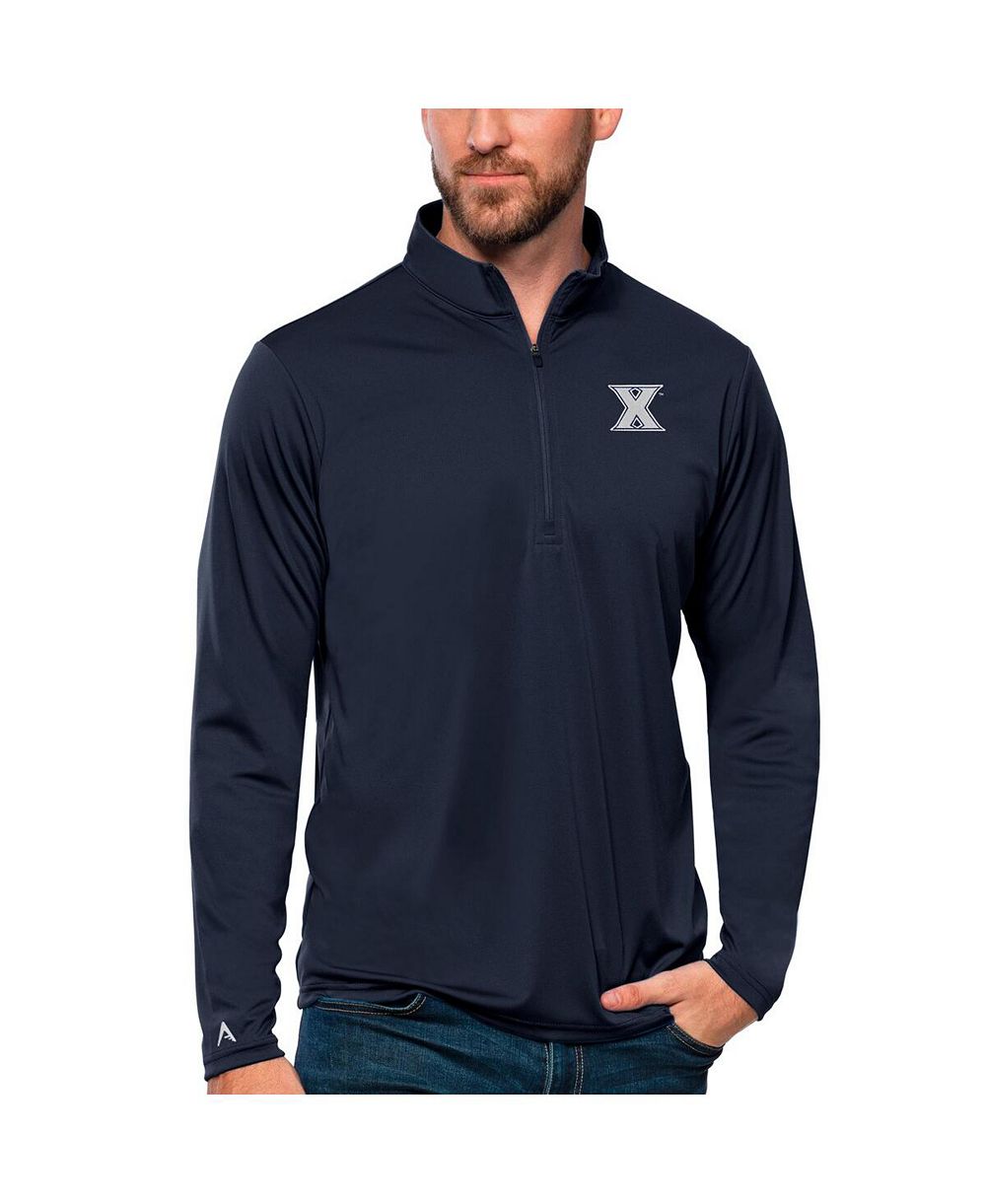Мужская кофта Antigua Navy Xavier Musketeers Tribute Quarter-Zip