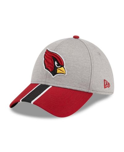 Мужская кепка New Era Heather Gray/Cardinal Arizona Cardinals Striped 39THIRTY Flex