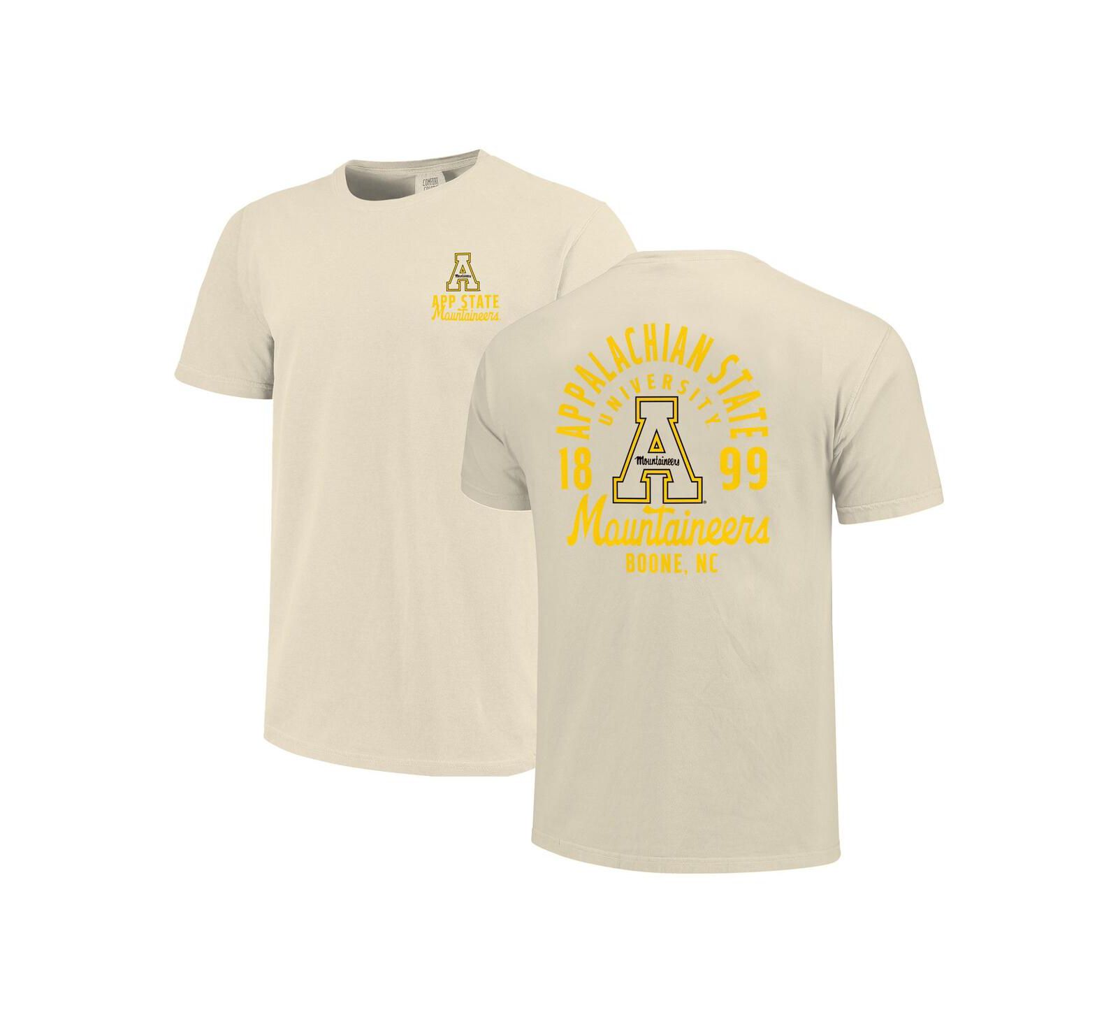 Image One Men's Cream Appalachian State Mountaineers Comfort Colors Mascot Overlay T-Shirt