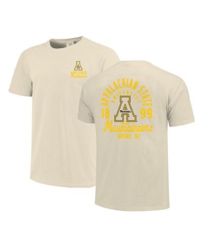 Image One Men's Cream Appalachian State Mountaineers Comfort Colors Mascot Overlay T-Shirt