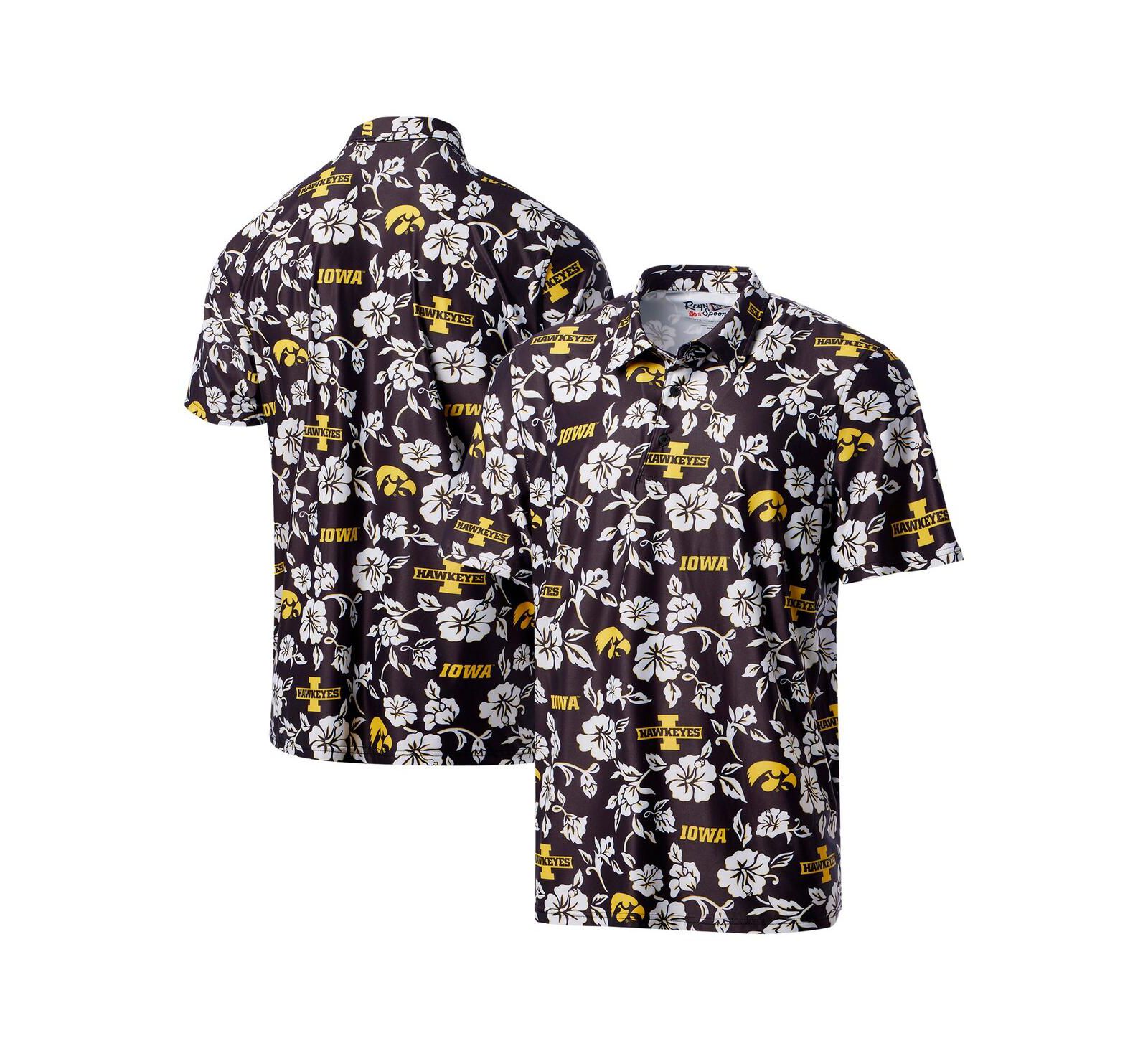Reyn Spooner Men's Black Iowa Hawkeyes Performance Polo Shirt