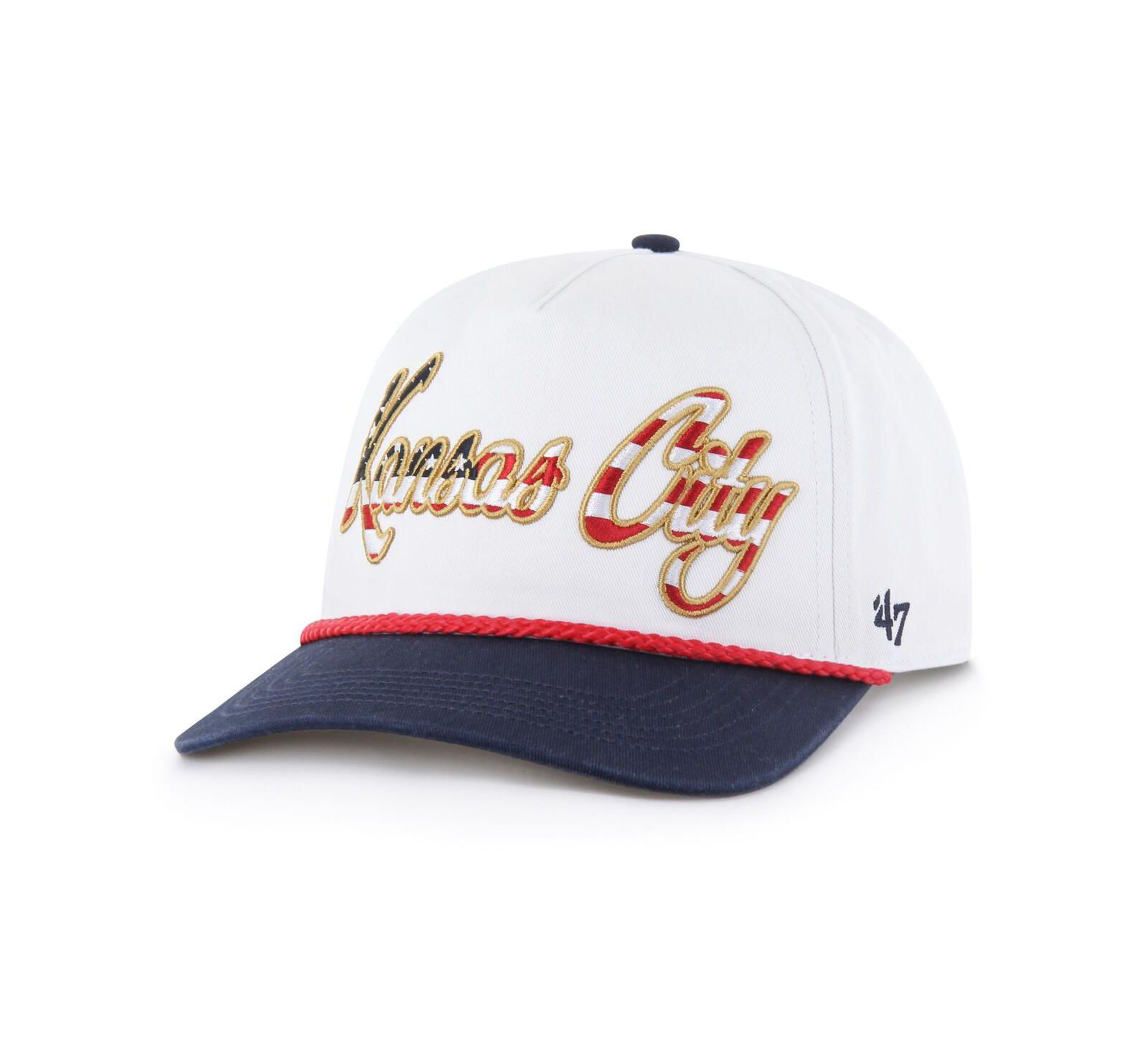 '47 Brand Мужская кепка Kansas City Chiefs Patriotic Overhand Hitch регулируемая, белая
