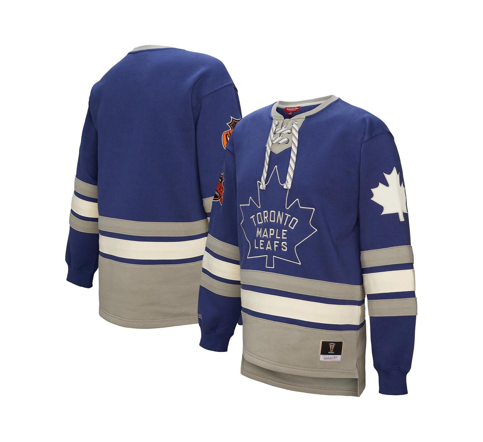 Женская толстовка Mitchell & Ness Blue Toronto Maple Leaf's Heritage Lace-Up Pullover