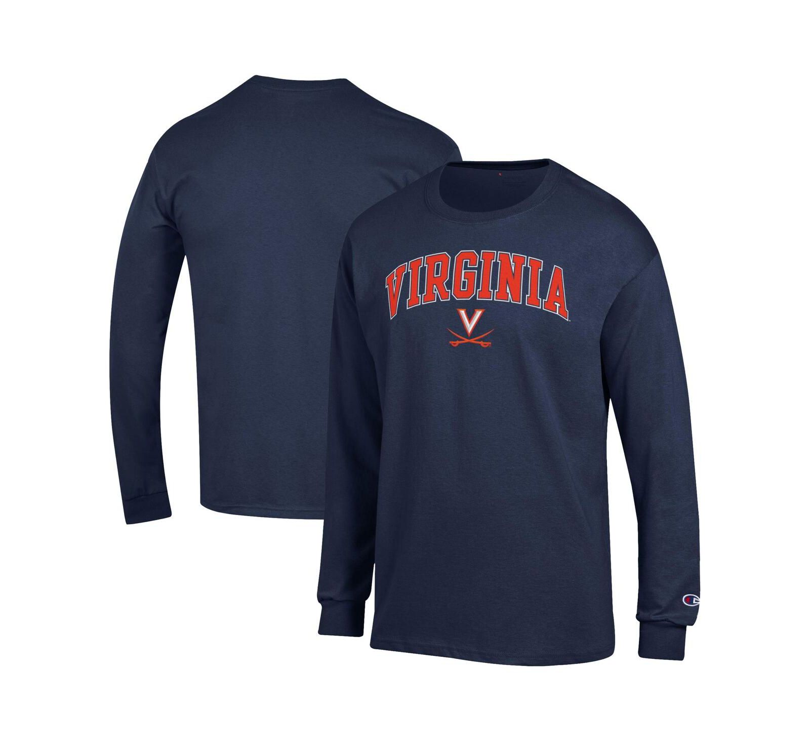 Champion Men's Navy Virginia Cavaliers Arch Over Logo Long Sleeve T-Shirt