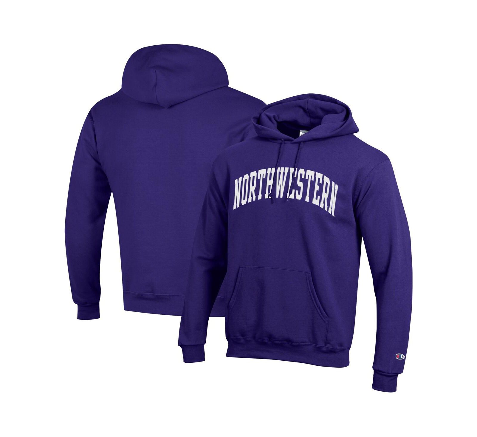 Мужское худи Champion Northwestern Wildcats Basic Arch Fleece, фиолетовое