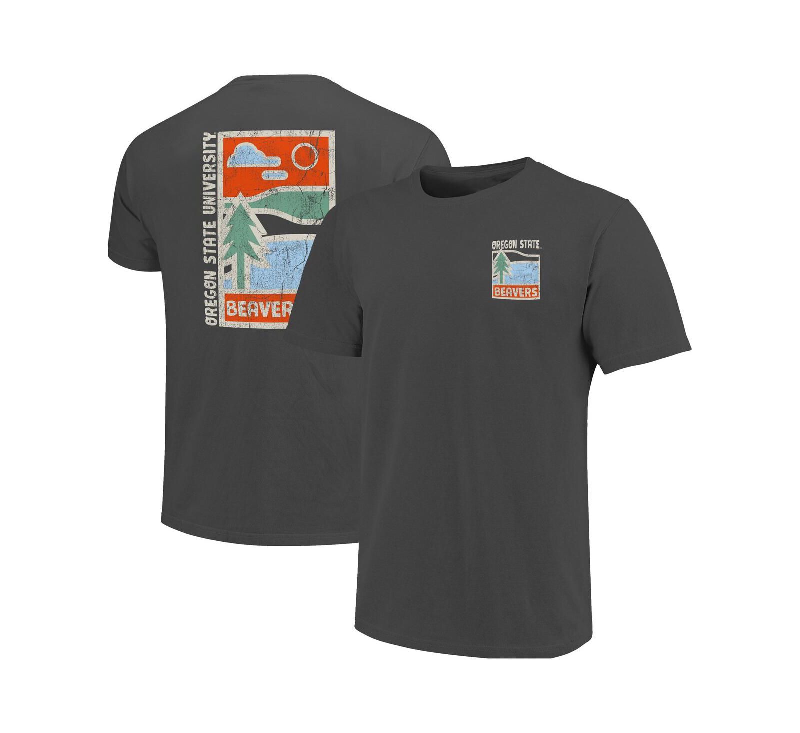 Футболка Image One Men's Graphite Oregon State Beavers Comfort Colors Minimal Vista Distressed Graphics