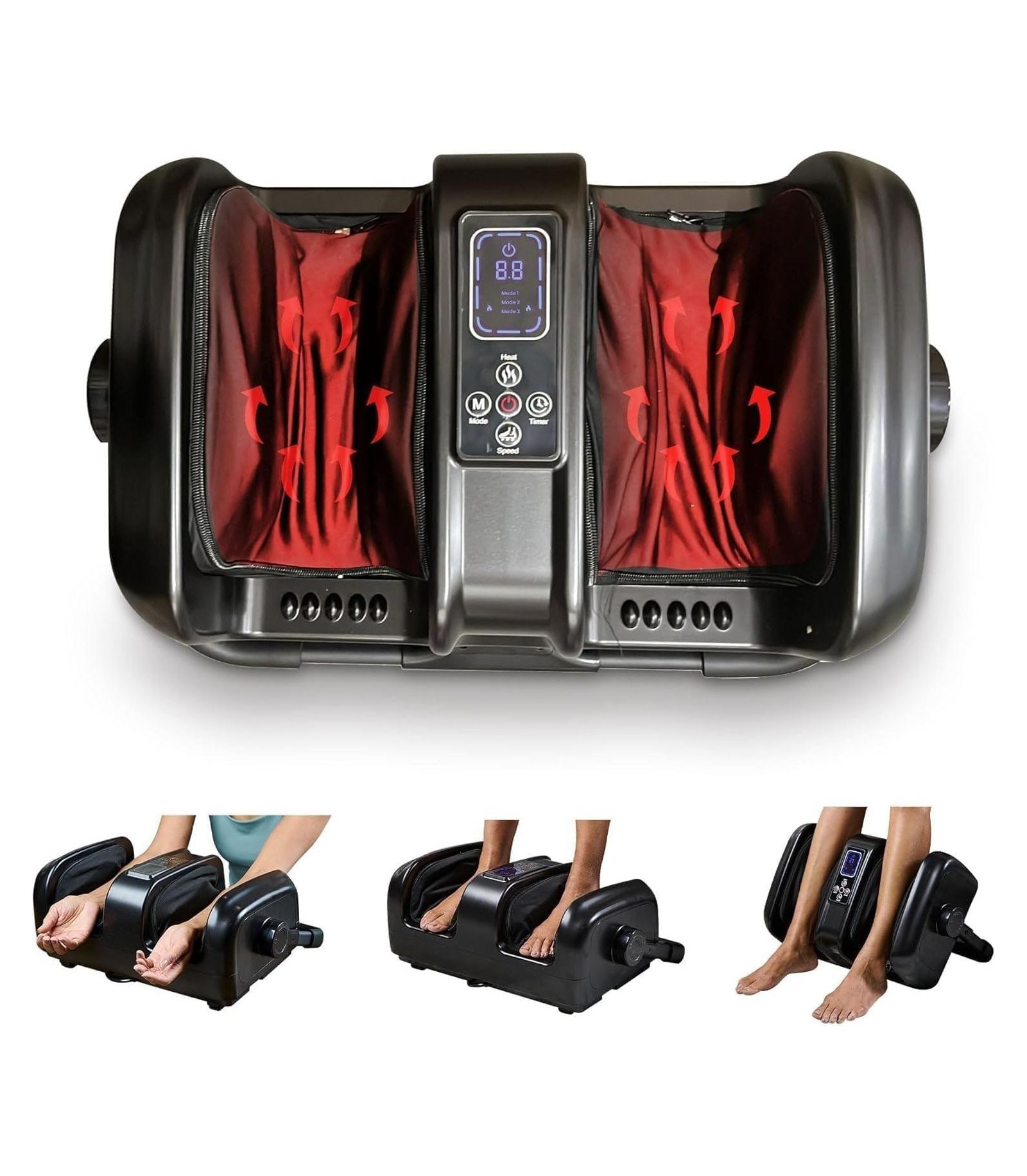 LifePro Shiatsu массажер для ног с подогревом, электрический массажер для ног, глубокий массаж ног, икр, стоп и лодыжек