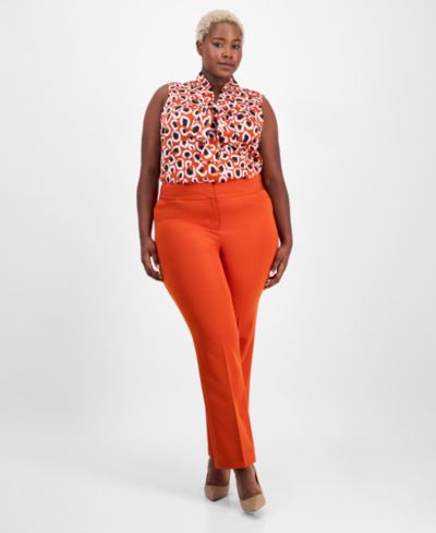 Брюки Tahari ASL Plus Size Mid-Rise Bell-Bottom