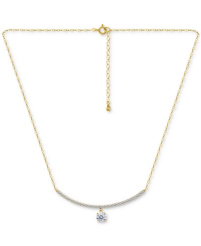 Giani Bernini Cubic Zirconia Pendant Necklace (2-1/6 ct. t.w.), 16" + 2" extender, Exclusively at Macy's