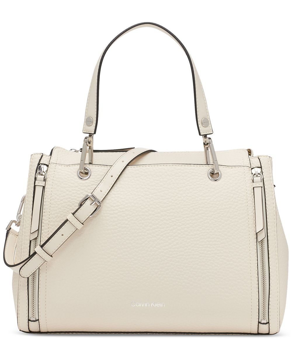 Calvin Klein Garnet Triple Compartment Top Zipper Satchel
