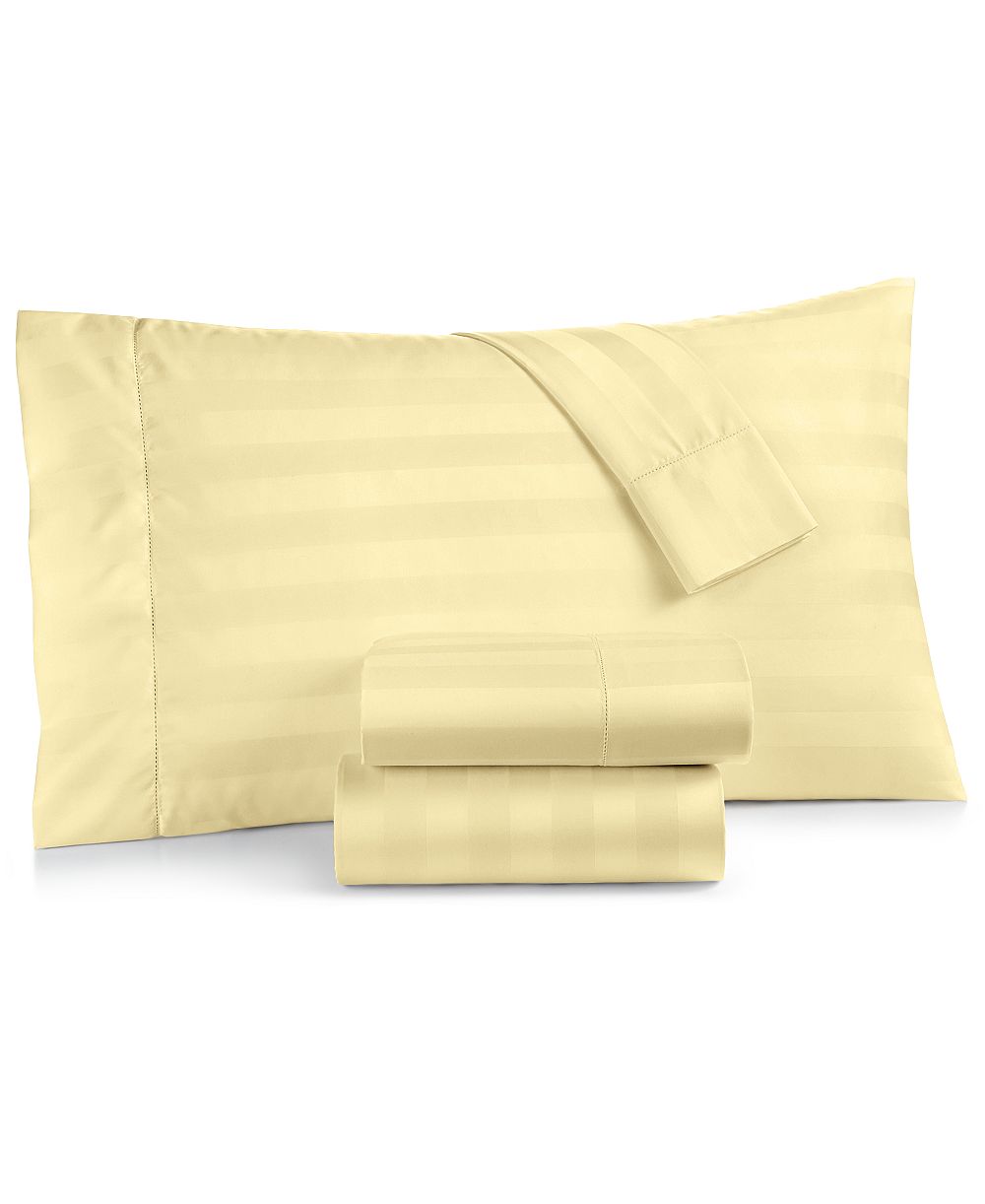 Charter Club 1.5" Stripe 550 Thread Count 100% Cotton 4-Pc. Sheet Set, Full, Exclusively at Macy’s