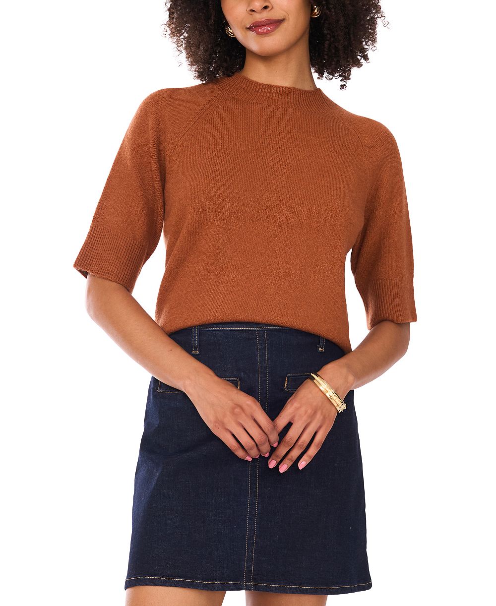 Женский джемпер Vince Camuto Cozy Mock Neck Short-Sleeve