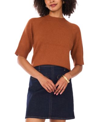 Женский джемпер Vince Camuto Cozy Mock Neck Short-Sleeve