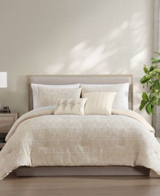 Macy's Wells Geometric 9-Pc. Comforter Set, Queen