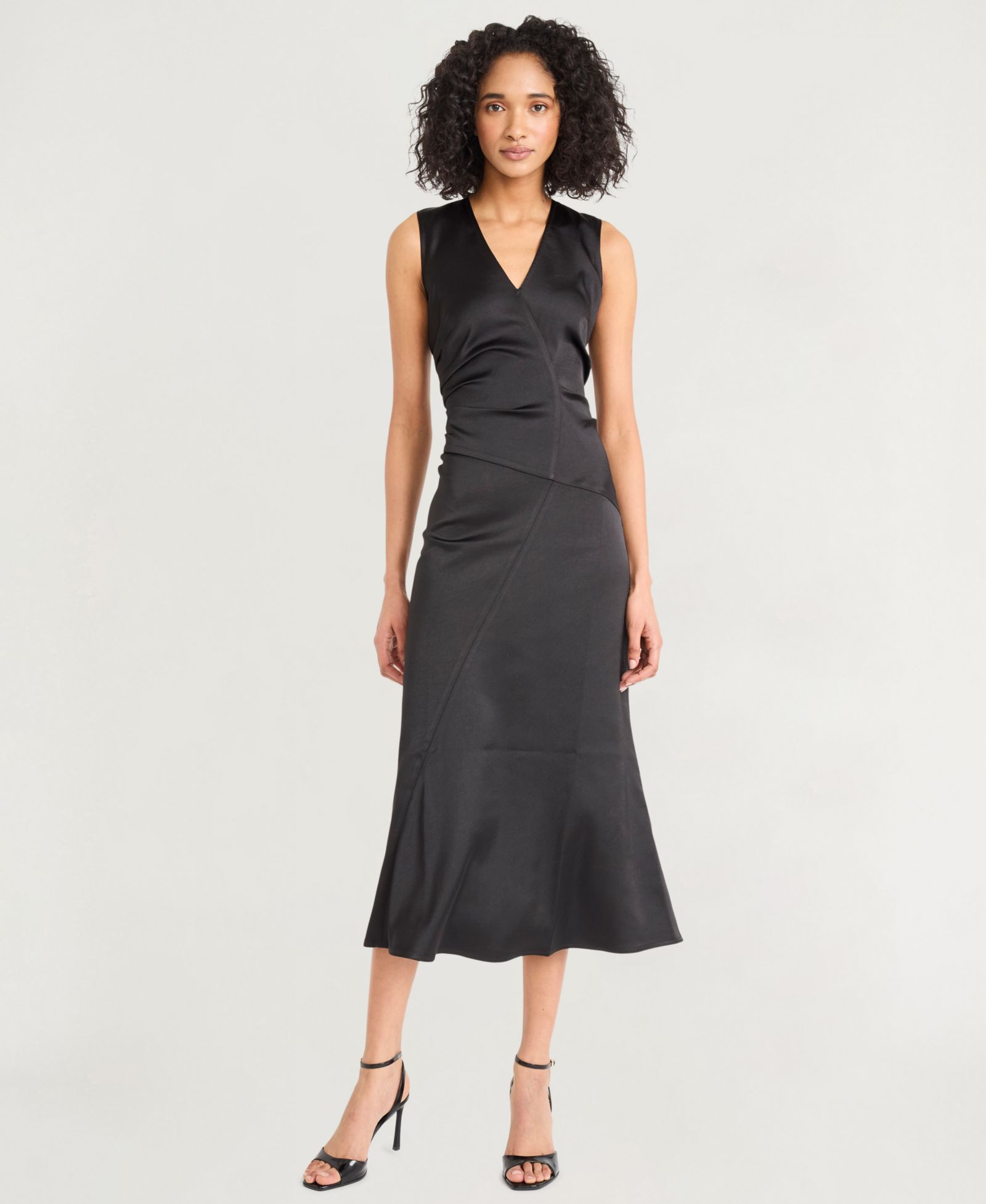 Женское миди-платье Luxely Satin V-Neck Sleeveless