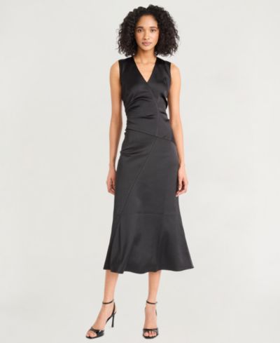 Женское миди-платье Luxely Satin V-Neck Sleeveless