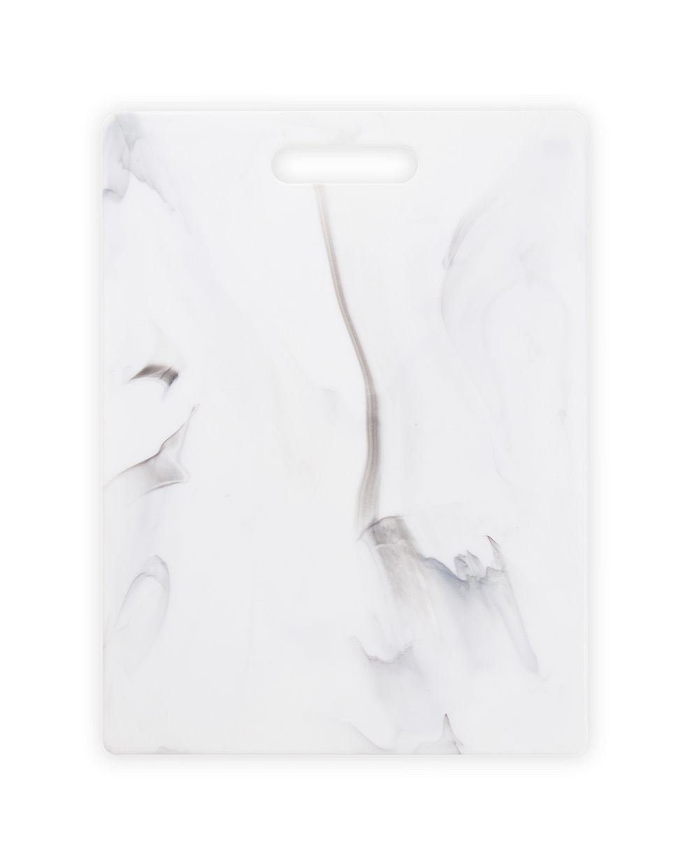 Dexas Poly Marble Cutting Board with Feet, 14" x 11"