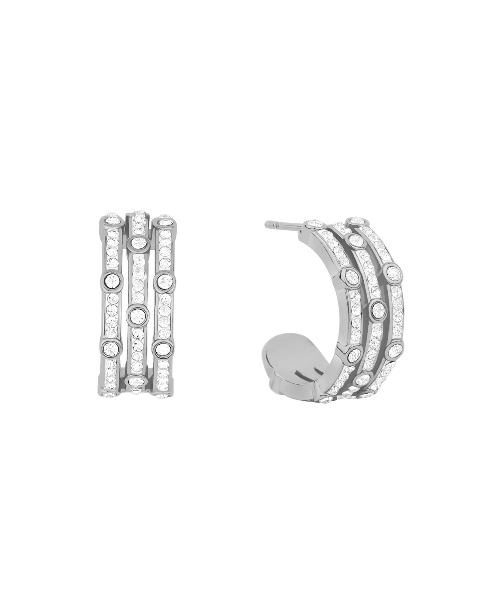 And Now This Crystal Stones Hoop Earrings