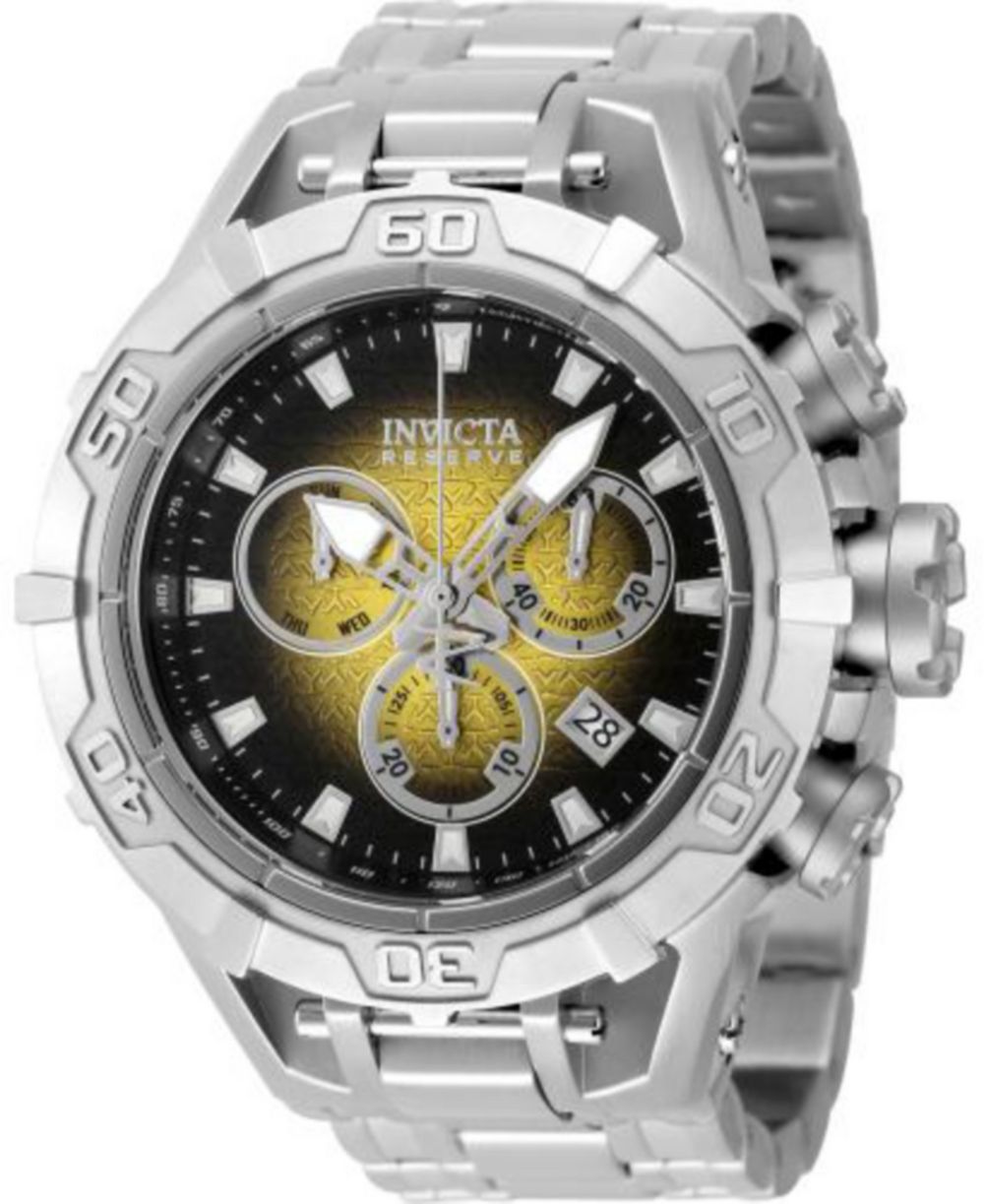 Мужские кварцевые часы Invicta 47848 Reserve Chronograph Black, Yellow Dial