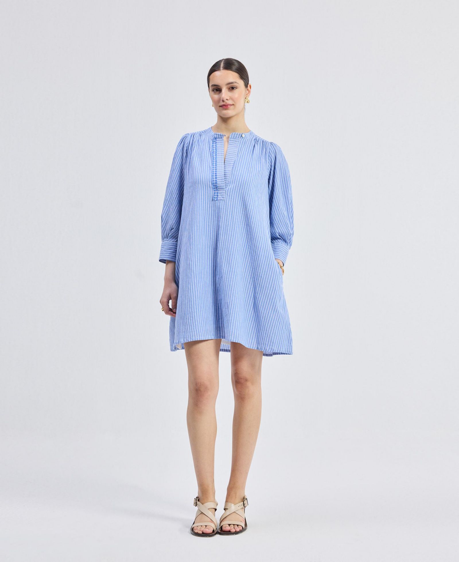 Reistor Women's Oversized Tunic Dress with Optional Belt