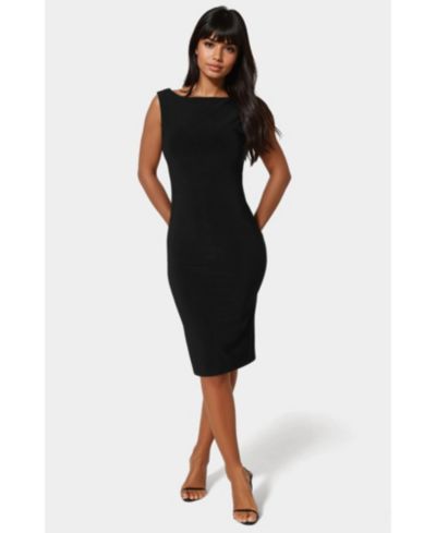 Bebe Women's High Neck Open Back Dress