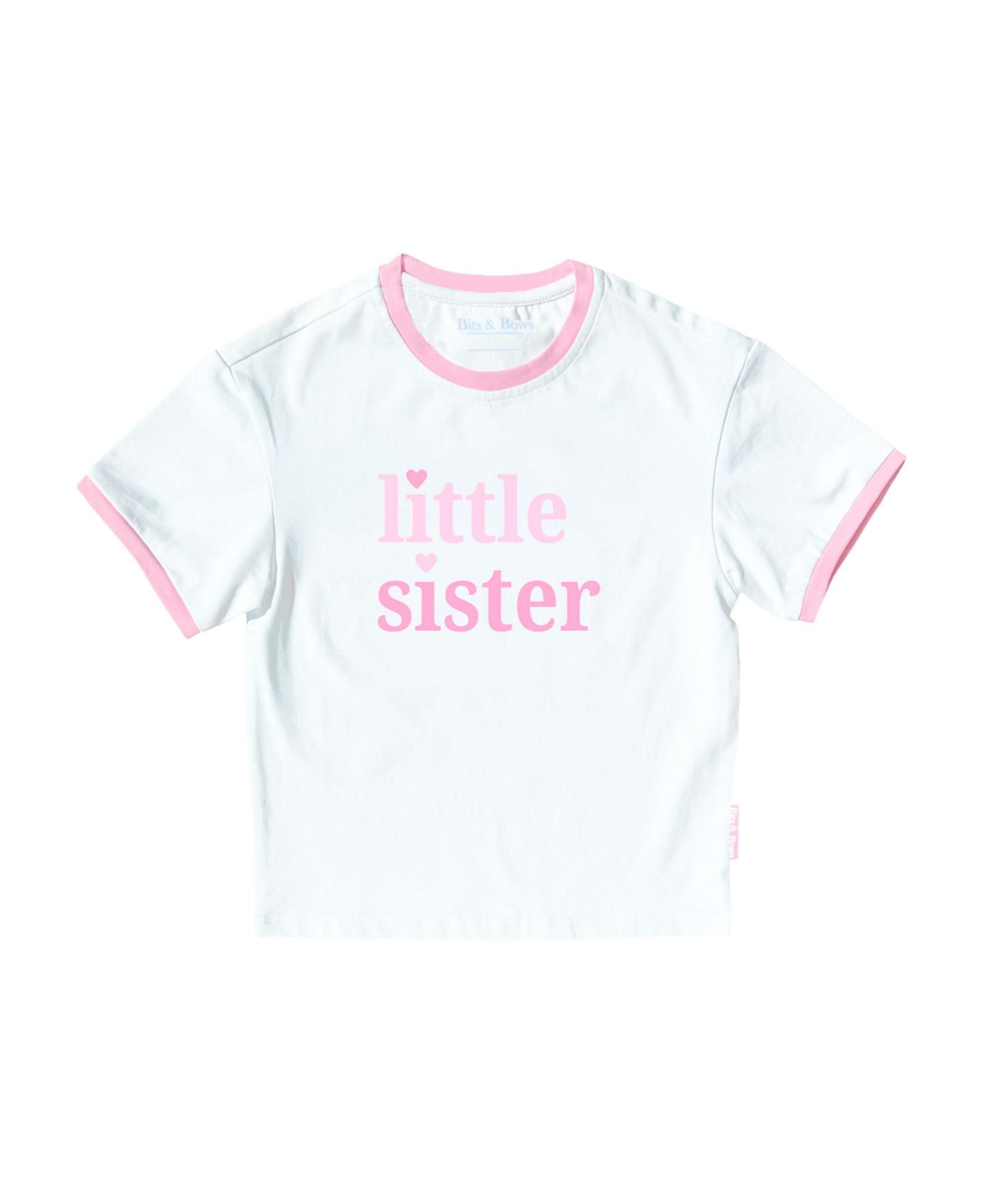 Bits & Bows Girls Little Sister Crewneck T-Shirt