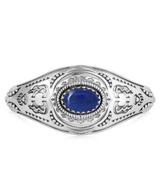 Браслет-кафф American West Jewelry из серебра с лаписом