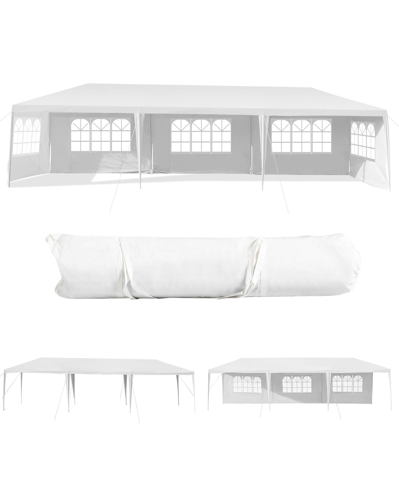 10 x 30 Feet Canopy Tent with 5 Removable Sidewalls for Party Wedding