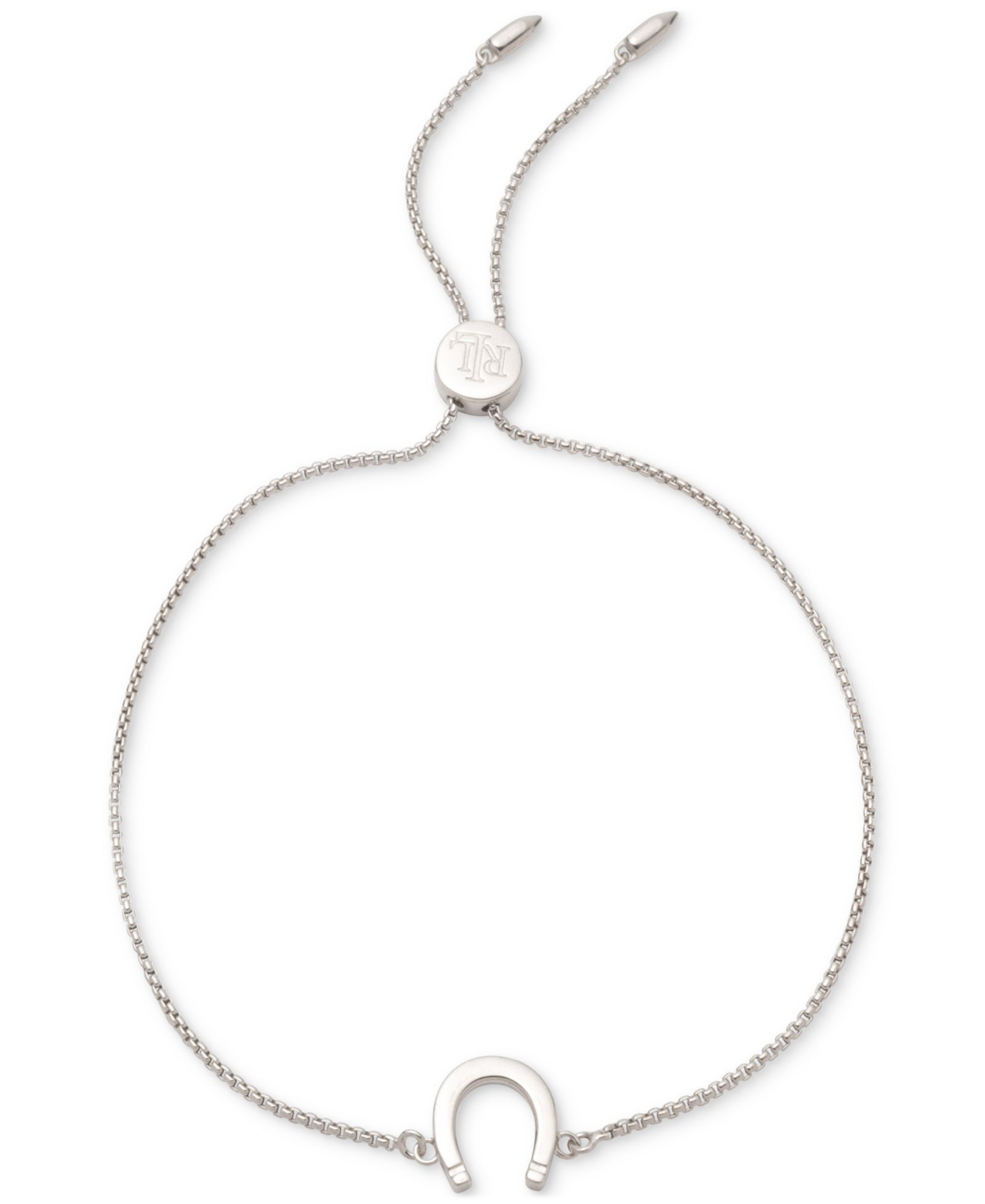 Lauren Ralph Lauren Sterling Silver Horseshoe Slider Bracelet