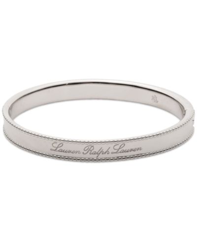 Браслет-бэнгл Lauren Ralph Lauren Sterling Silver Logo Script