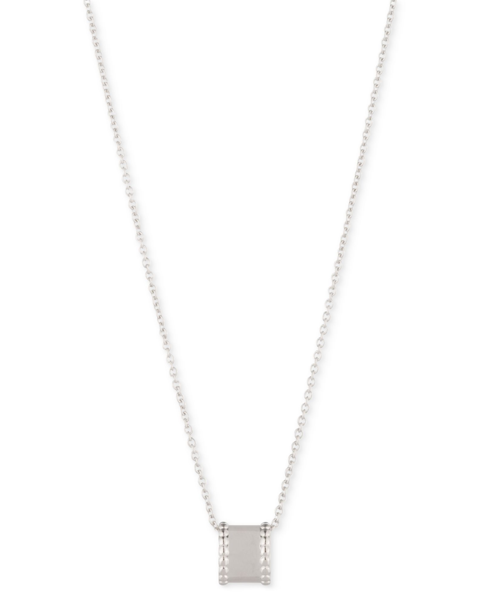 Lauren Ralph Lauren Sterling Silver Ring Pendant Necklace, 16" + 3" extender