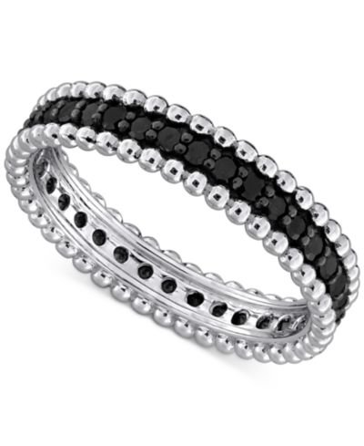 Кольцо Black Diamond Eternity Band (1/2 ct. t.w.) 14k White or Yellow Gold