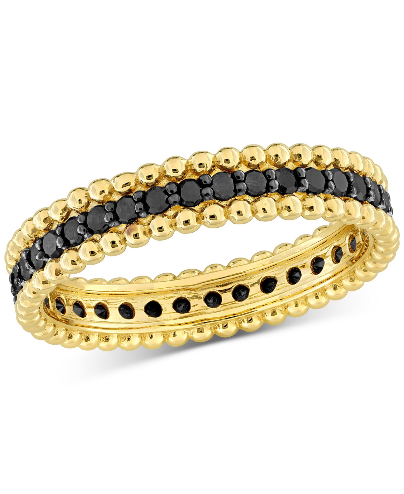 Black Diamond Eternity Band (1/2 ct. t.w.) in 14k White or Yellow Gold