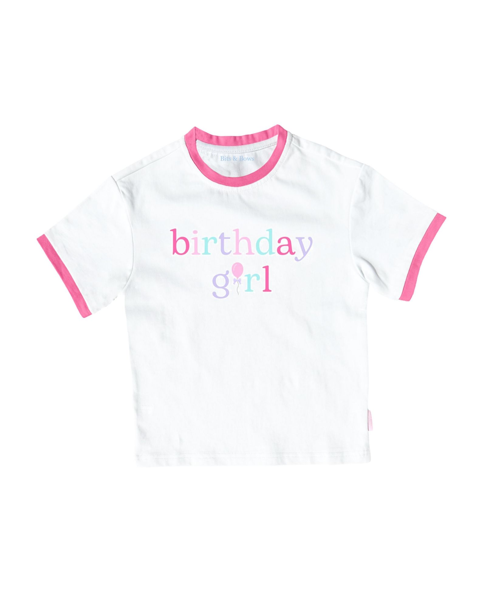 Bits & Bows Girls Birthday Girl Crewneck T-Shirt