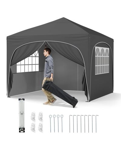 Mecale Складной тент Pop up 10 X 10 FT с 4 съемными боковыми стенками