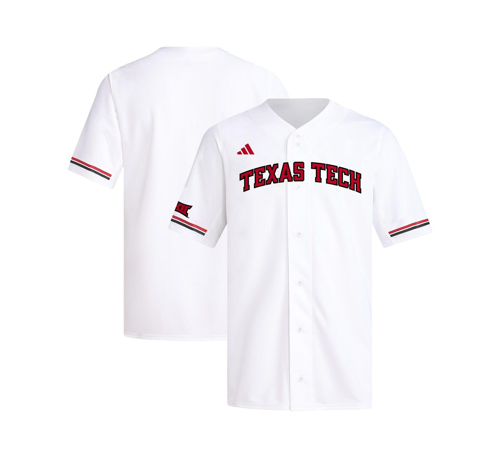Мужская бейсбольная джерси Adidas Texas Tech Red Raiders Replica, белая