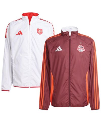 Мужская двусторонняя куртка на молнии Adidas Toronto FC 2025 Anthem Red/White