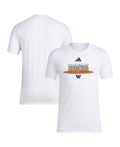 Мужская футболка Adidas White Washington Huskies Softball Pitcher's Circle T-Shirt