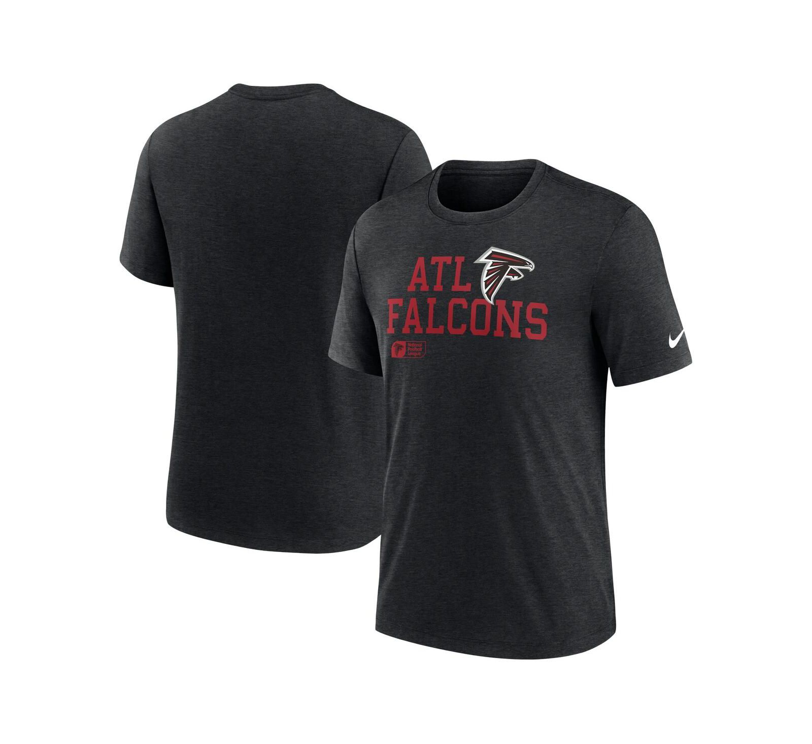 Nike Men's Black Atlanta Falcons Overlap Lockup Tri-Blend T-Shirt