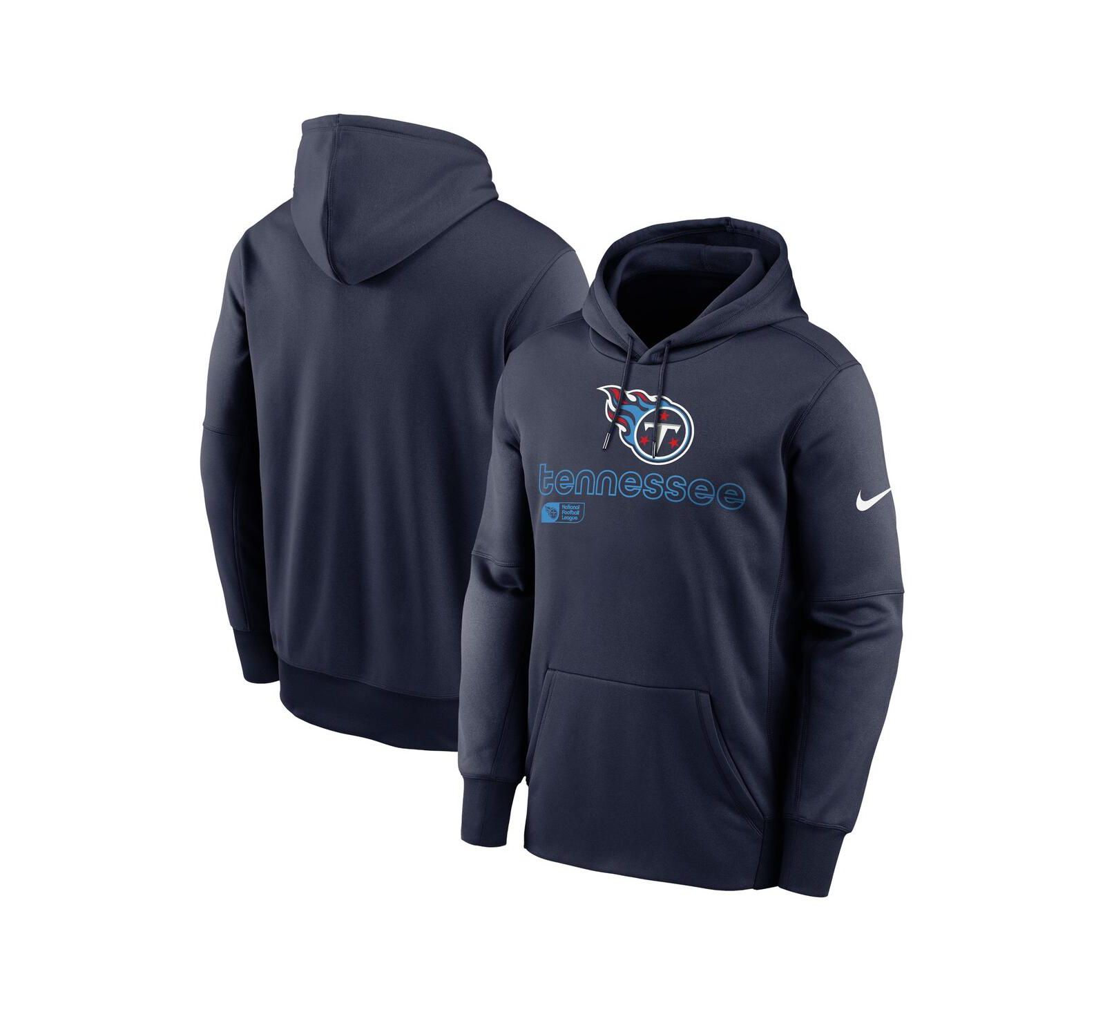Худи Nike Men's Navy Tennessee Titans Performance Pullover Long Sleeve