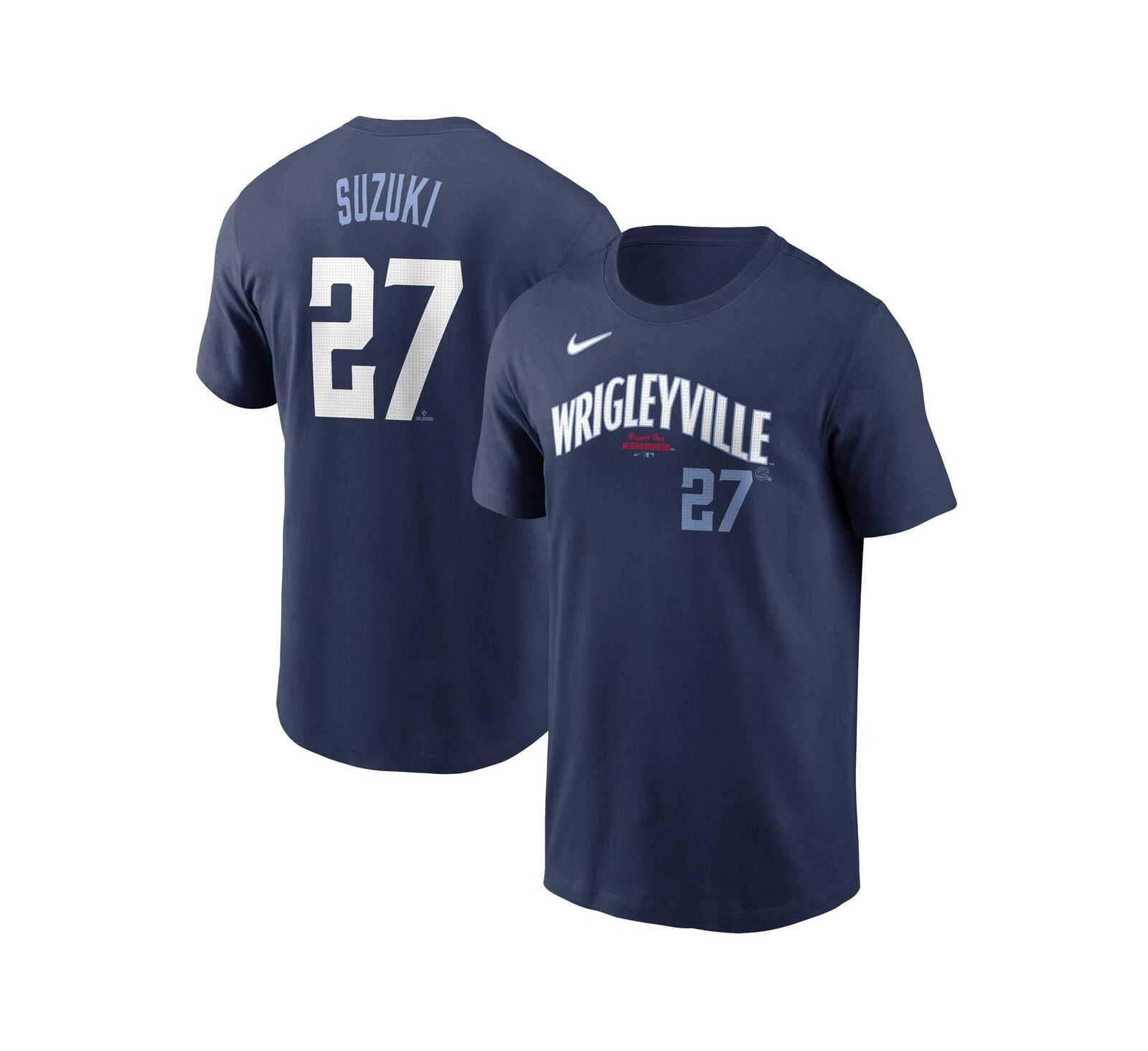 Nike Men's Seiya Suzuki Navy Chicago Cubs Fuse City Connect Name & Number T-Shirt