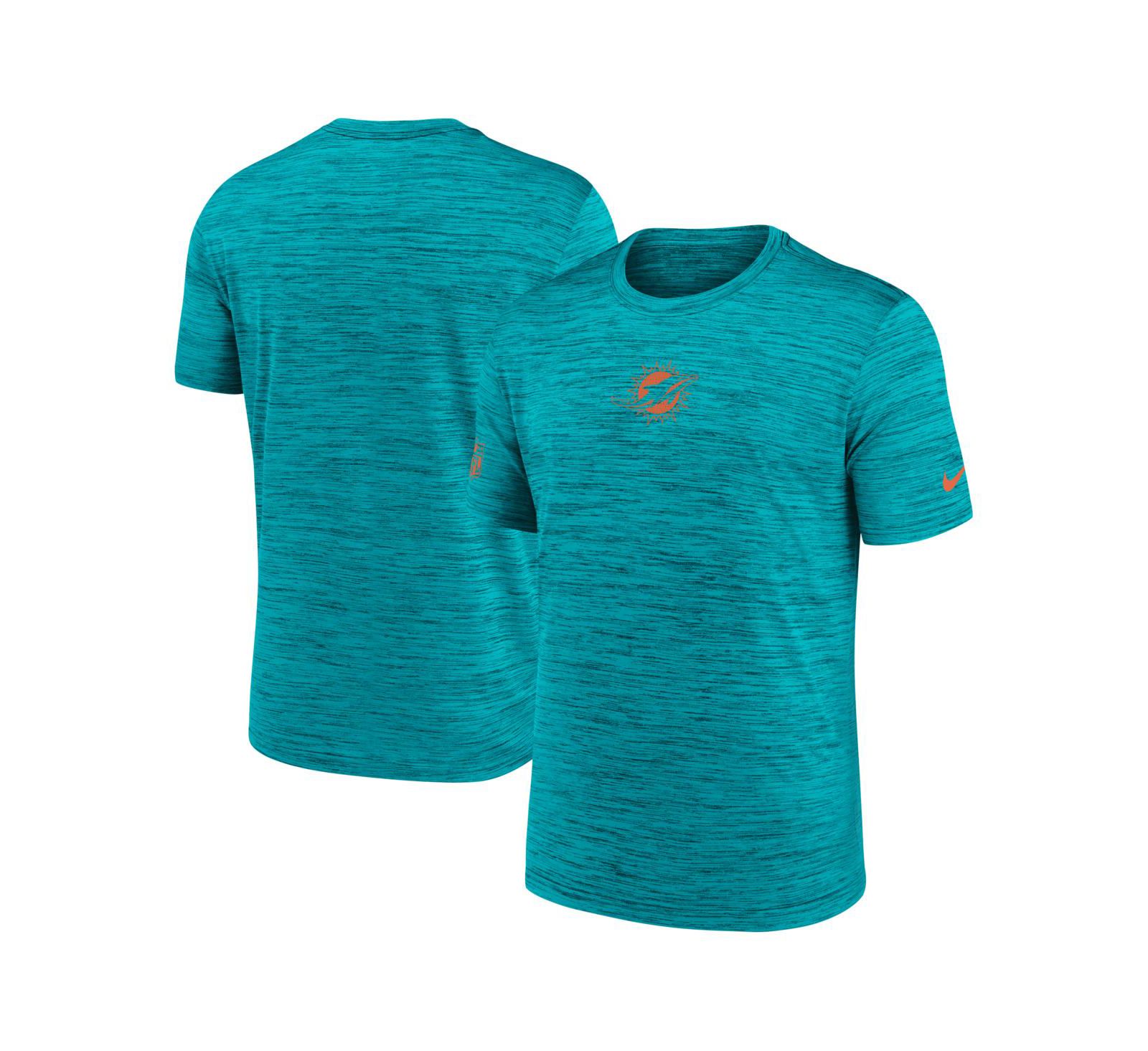 Nike Men's Aqua Miami Dolphins Big & Tall Sideline Velocity Performance T-Shirt