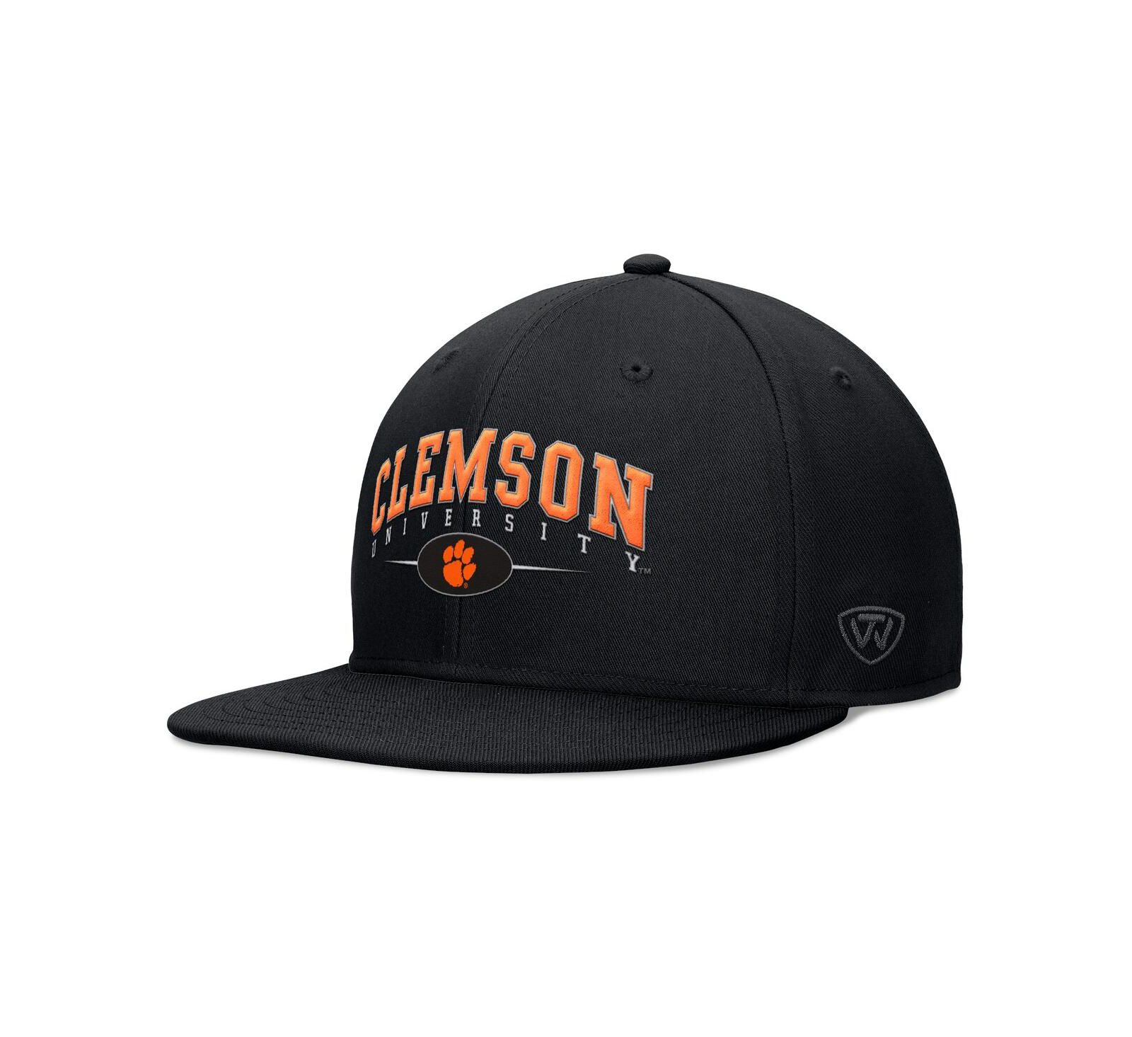 Кепка Top of the World Men's Black Clemson Tigers Bullpen Snapback Hat