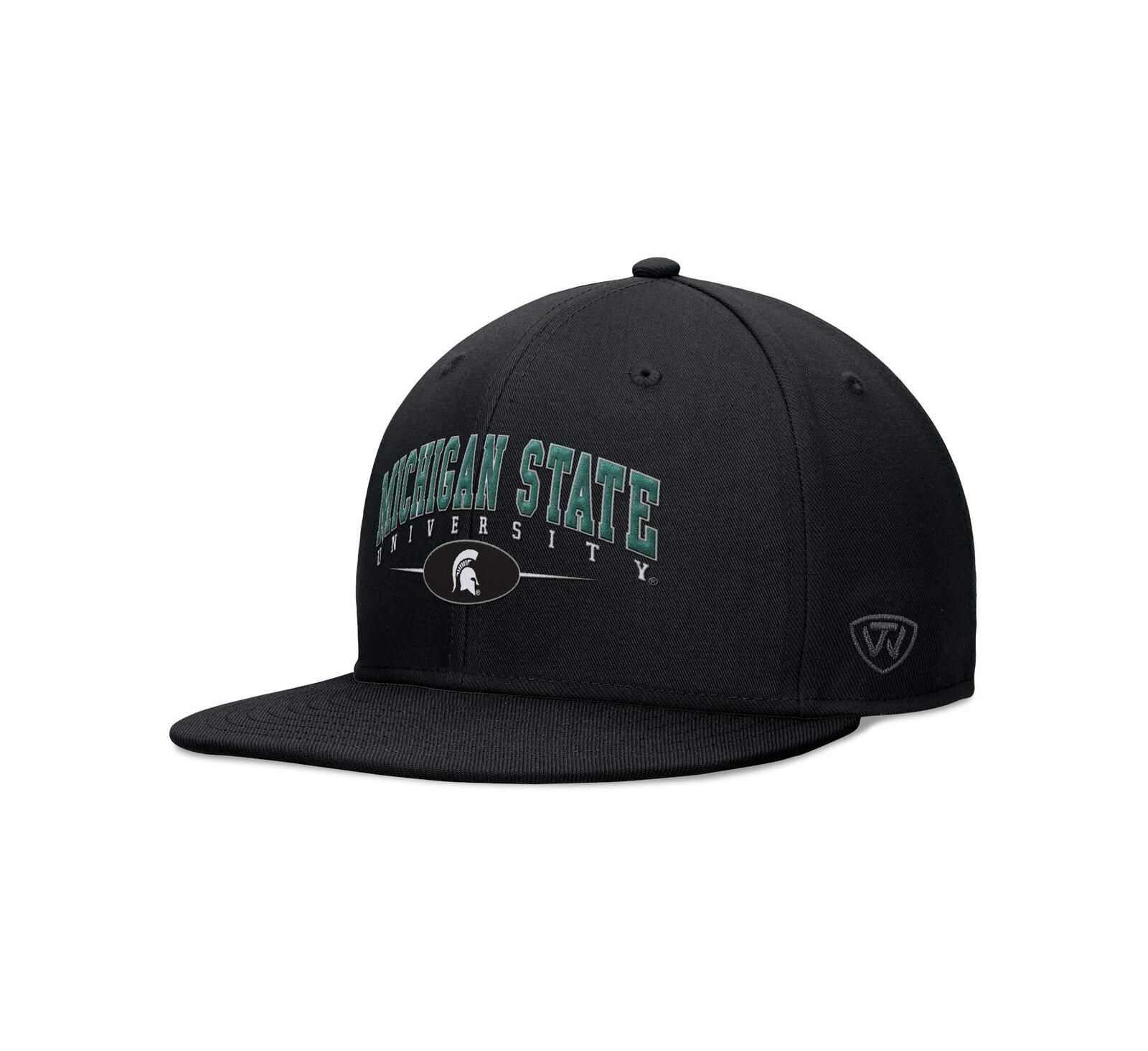 Мужская кепка Top of the World Black Michigan State Spartans Bullpen Snapback