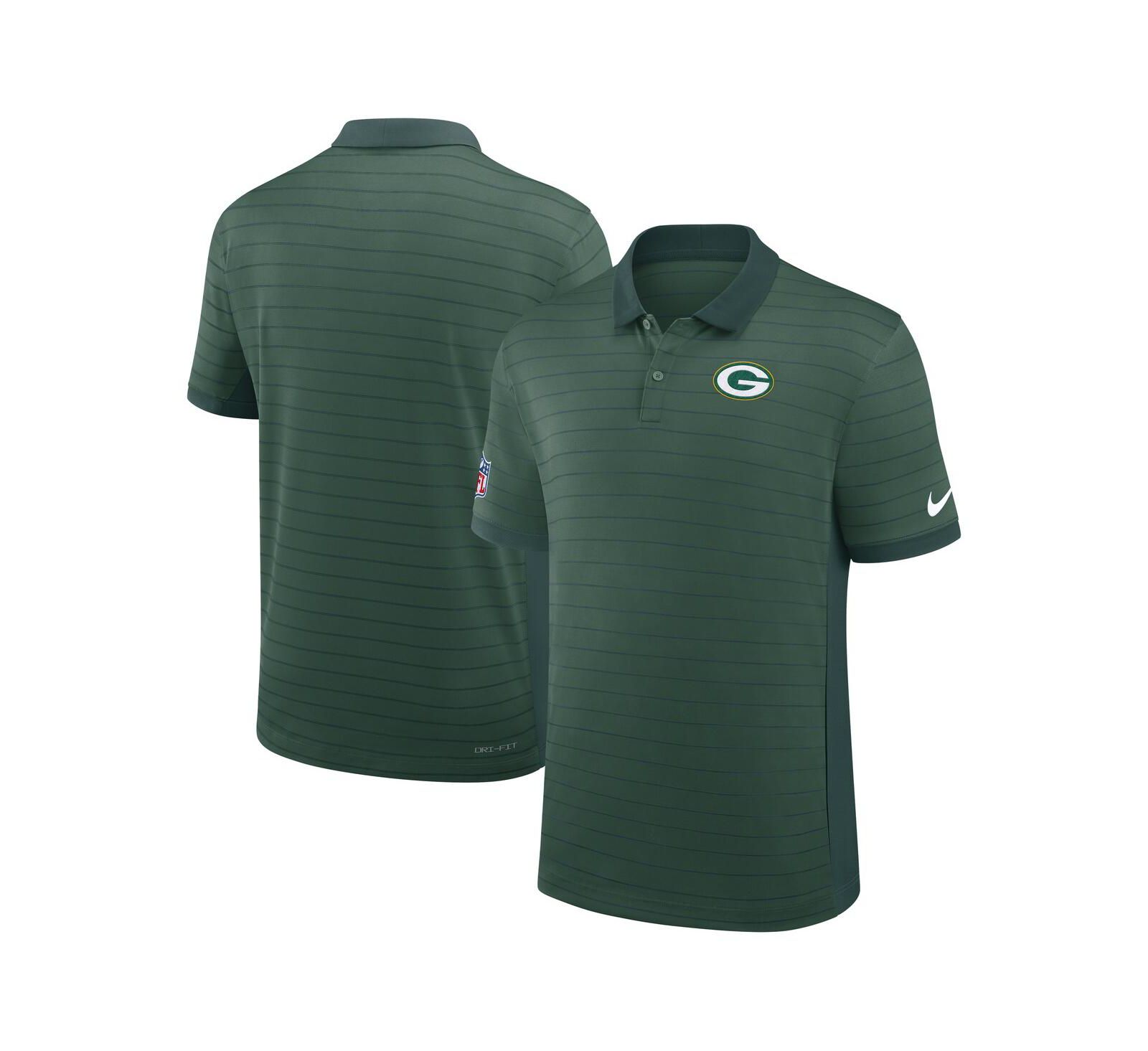 Мужская рубашка-поло Nike Men's Green Bay Packers Sideline Victory Stripe Performance