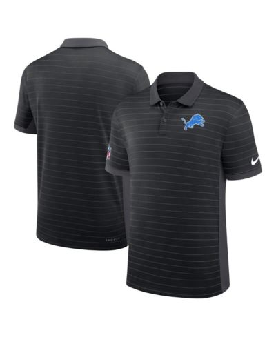 Nike Мужская спортивная рубашка-поло Detroit Lions Sideline Victory Stripe, черная